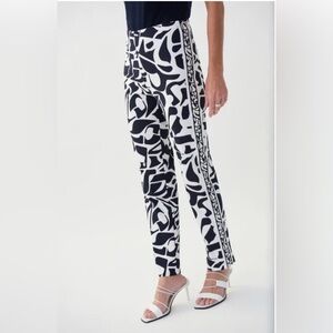 Joseph Ribkoff Pants Black and White Women’s Stretchy Sz 8 NWOT